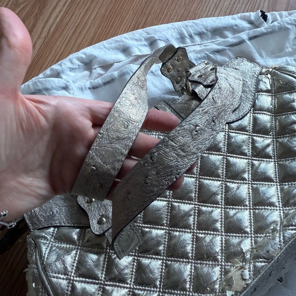 Metallic vintage guess Quilted Handbag - Picture 6 of 12